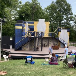 Shakespeare In Delaware Park - The stage in Delaware Park before the performance
