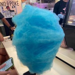 a blue cotton candy floss a blue cotton candy floss