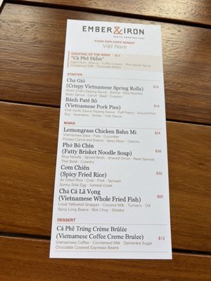 Menu photo 1 Ember & Iron Jacksonville, FL