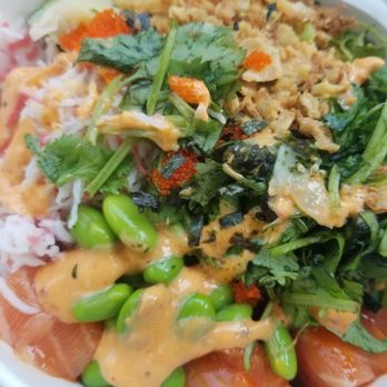 Bay Poke - Salmon/spicy salmon w/toppings - Poke Near Me - Pasadena, California