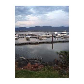 The River Grill - View behind The River Grill... - Seafood Near Me - Newburgh, New York
