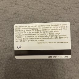 Back of card