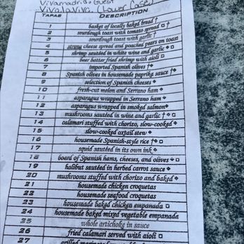Viva Madrid! - Tapas menu - Spanish Near Me - Claremont, California