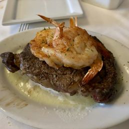 16oz rib eye with shrimp
