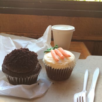 Ladybird Bakery - Blackout Cupcake & Carrot Cupcake ($4) - Bakeries Near Me - Brooklyn, New York Ladybird Bakery - Blackout Cupcake & Carrot Cupcake ($4) - Bakeries Near Me - Brooklyn, New York