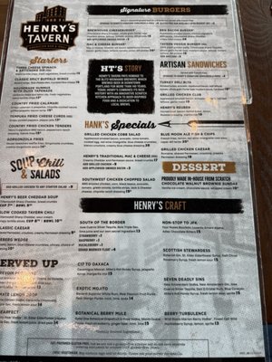 Menu photo 1 Henry's Tavern Portland, OR
