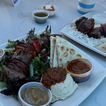 Luna Grill Anaheim - Bistro Beef Kabob Plate - Mediterranean Near Me - Anaheim, California Luna Grill Anaheim - Bistro Beef Kabob Plate - Mediterranean Near Me - Anaheim, California