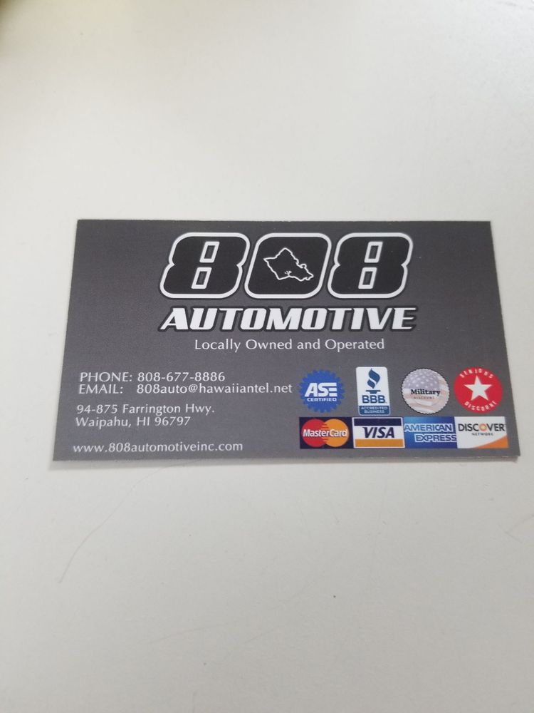 808 AUTOMOTIVE 91 Reviews Auto Repair 94875 Farrington Hwy