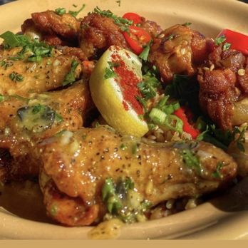 The Gourmet District - Half and Half Lemon Pepper Wings & Bachi Wings - Food Trucks Near Me - Oxnard, California The Gourmet District - Half and Half Lemon Pepper Wings & Bachi Wings - Food Trucks Near Me - Oxnard, California