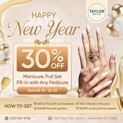 Taylor Nails Spa - HAPPY NEW YEAR