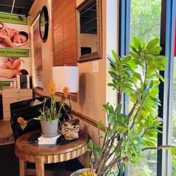 L V Massage & Spa - Love the plant themed lobby
