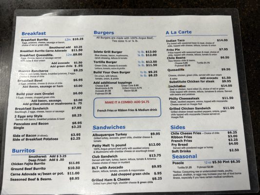 Menu photo 1 Isleta Grill @47 Albuquerque, NM