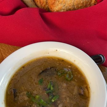 Robins Restaurant - Soup of the Day and cheese bread - New American Near Me - Cambria, California Robins Restaurant - Soup of the Day and cheese bread - New American Near Me - Cambria, California