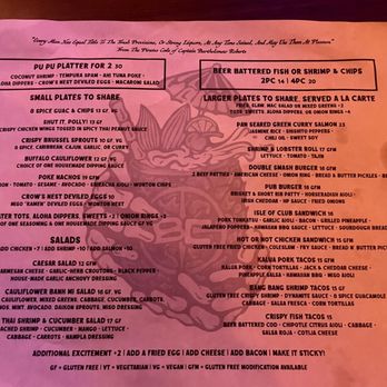 Broken Compass Tiki - Food menu 10/20/23 - New American Near Me - Burbank, California