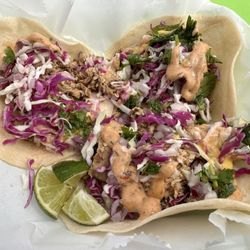 Trinilov Island Cuisine - Jerk chicken tacos ($13). 3/9/2024