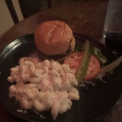 The Pig Bar & Grill - Burger with Garlic Parmesan Mac and Cheese