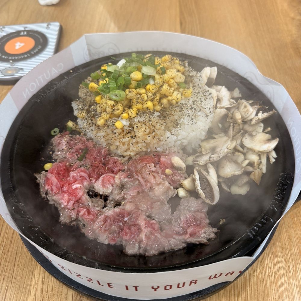 Pepper Lunch - Beef pepper rice with mushrooms - Teppanyaki Near Me - Frisco, Texas Pepper Lunch - Beef pepper rice with mushrooms - Teppanyaki Near Me - Frisco, Texas