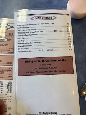 Menu photo 6 Mickey's Diner Saint Paul, MN