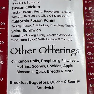 Menu photo 4 House of Bread McKinney, TX