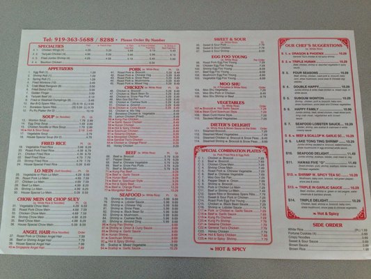 Menu photo 1 China Cary Cary, NC