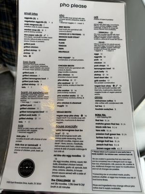 Menu photo 3 Pho Please Austin, TX
