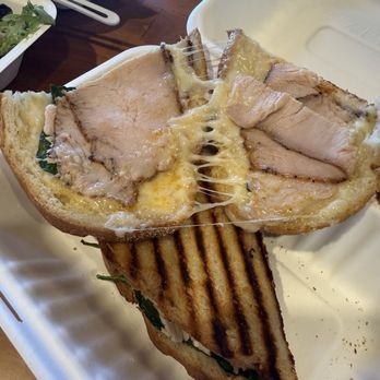 La Tour Cafe - Turkey and Sun-Dried Tomato Panini (the sun dried tomatoes is a paste so don't expect it to be there ) - Macarons Near Me - Kapolei, Hawaii La Tour Cafe - Turkey and Sun-Dried Tomato Panini (the sun dried tomatoes is a paste so don't expect it to be there ) - Macarons Near Me - Kapolei, Hawaii