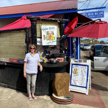 Wahine Weenies - A Kapa'a Beach Sandwich Shack - I'm in front of the business. Very small but very good. - Food Stands Near Me - Kapaa, Hawaii Wahine Weenies - A Kapa'a Beach Sandwich Shack - I'm in front of the business. Very small but very good. - Food Stands Near Me - Kapaa, Hawaii