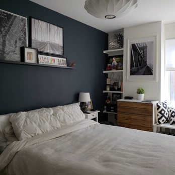 Artistic Pro GC Corp - Benjamin Moore navy paint in bedroom. - Painters Near Me - Bronx, New York Artistic Pro GC Corp - Benjamin Moore navy paint in bedroom. - Painters Near Me - Bronx, New York
