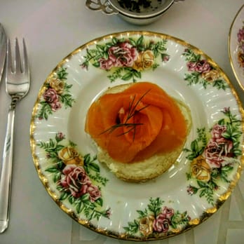 After Queen Tea Shop - Smoked salmon open faced sandwich. Salmon rose. Cute and tasty - Tea Rooms Near Me - Markham, Ontario