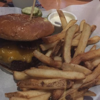Yard House - BBQ Bacon Cheddar Burger (Applewood Smoked Bacon, Rum BBQ Sauce and Garlic Aioli)! - New American Near Me - Irvine, California Yard House - BBQ Bacon Cheddar Burger (Applewood Smoked Bacon, Rum BBQ Sauce and Garlic Aioli)! - New American Near Me - Irvine, California