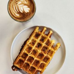 Blue Bottle Coffee - University Town Center - Cortado and Waffle