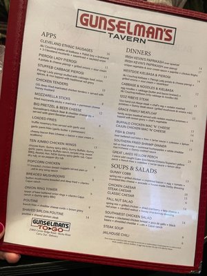 Menu photo 8 Gunselman's Tavern Fairview Park, OH Menu photo 8 Gunselman's Tavern Fairview Park, OH
