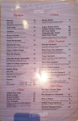 Menu photo 1 Cosmos Bar & Grill Laredo, TX