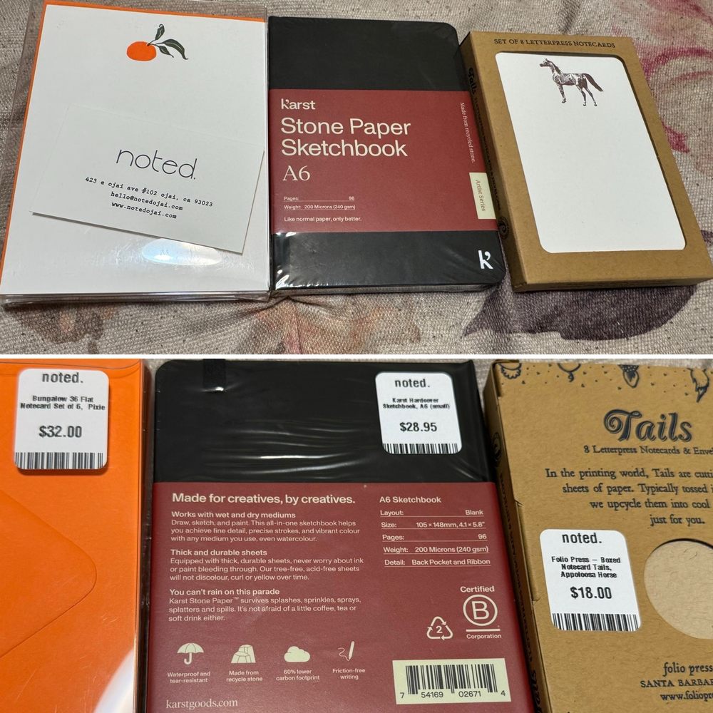 Noted. - My purchase - Cards & Stationery Near Me - Ojai, California Noted. - My purchase - Cards & Stationery Near Me - Ojai, California