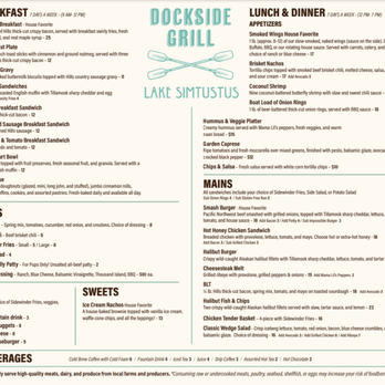 Dockside Grill - Dockside cafe & grill menu - Juice Bars & Smoothies Near Me - Madras, Oregon