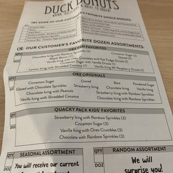 Duck Donuts - Order form - Donuts Near Me - Corolla, North Carolina