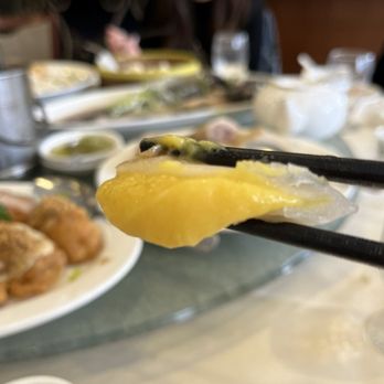 Koi Palace - Crystal Egg Custard Dumpling (inside oozes out) - Dim Sum Near Me - Daly City, California