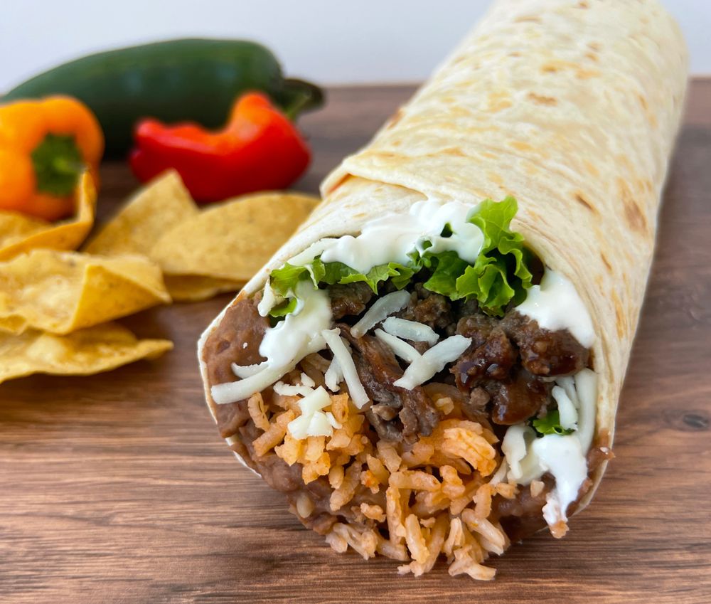 Food from Crazy King Burrito