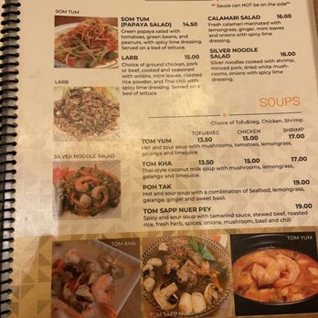 The Thonglor - Thai Salads and Soups menu at the Thonglor in San Francisco. - Thai Near Me - San Francisco, California