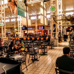 At the food court in the mall