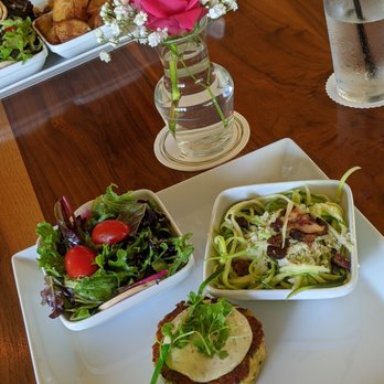 Bistro Menil - (LEFT to RIGHT): salad, crab cake, zucchini - Bars Near Me - Houston, Texas Bistro Menil - (LEFT to RIGHT): salad, crab cake, zucchini - Bars Near Me - Houston, Texas