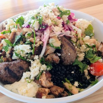 CAVA - Grilled Chicken & Beef Meat Ball Bowl - Mediterranean Near Me - San Diego, California CAVA - Grilled Chicken & Beef Meat Ball Bowl - Mediterranean Near Me - San Diego, California