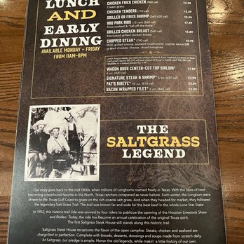 Saltgrass Steak House - Menu - Steakhouses Near Me - Mckinney, Texas Saltgrass Steak House - Menu - Steakhouses Near Me - Mckinney, Texas
