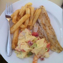 Karrara Chicken and Seafood - Grilled fish, chips and amazing seafood salad
