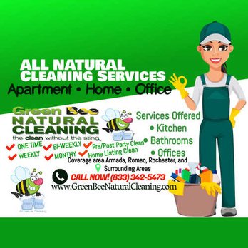 Green Bee Natural Cleaning - All Natural Organic and Holistic
Monthly
Weekly
Bi weekly - Office Cleaning Near Me - Bruce Township, Michigan Green Bee Natural Cleaning - All Natural Organic and Holistic
Monthly
Weekly
Bi weekly - Office Cleaning Near Me - Bruce Township, Michigan