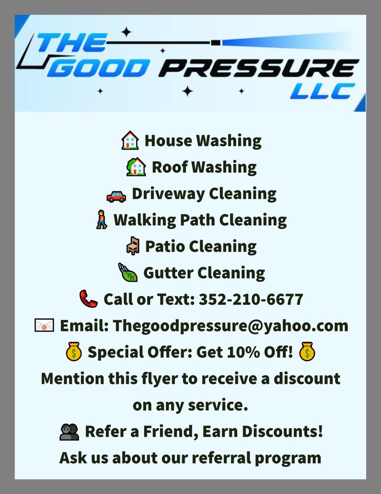 THE GOOD PRESSURE DM Williston, Florida Pressure Washers Phone
