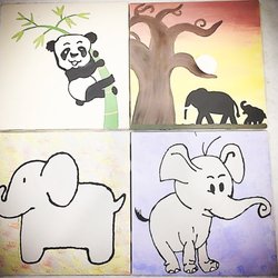 Creatively Yours - Paint your own ceramic, canvas, wineglass, glass fusion.! Great place for adults and kids.! Learning diff painting techniques.