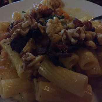 Perfect Pear Bistro - Gluten free pasta with butternut squash, arugula, walnuts and bacon. - New American Near Me - Tempe, Arizona Perfect Pear Bistro - Gluten free pasta with butternut squash, arugula, walnuts and bacon. - New American Near Me - Tempe, Arizona
