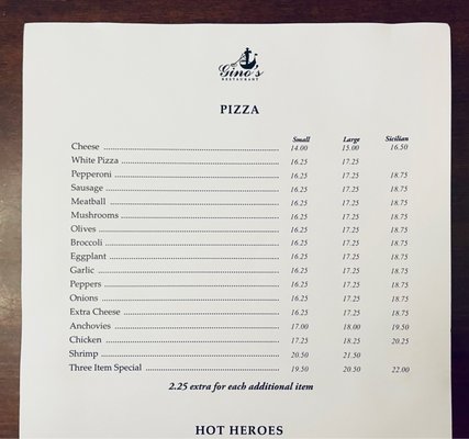 Menu photo 1 Gino's Restaurant Wappingers Falls, NY