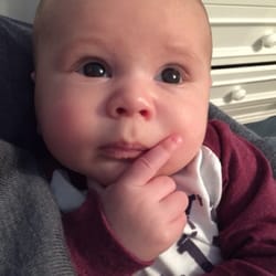 Breastfeeding and Babies - He's thinking about how lucky we were to find Lisa!